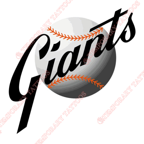 San Francisco Giants Customize Temporary Tattoos Stickers NO.1889